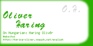 oliver haring business card